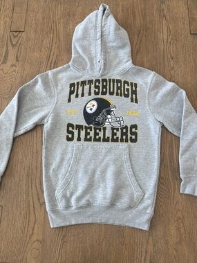 Pittsburgh Steelers Hoodie XS Junk Food NFL Gray Pullover Football Sweatshirt